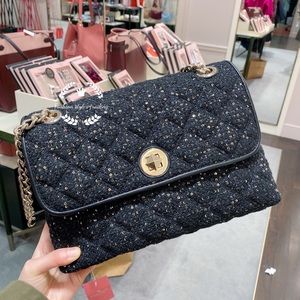 kate spade | Bags | Kate Spade Sequin Tweed Natalia Medium Flap Shoulder Bag  | Poshmark